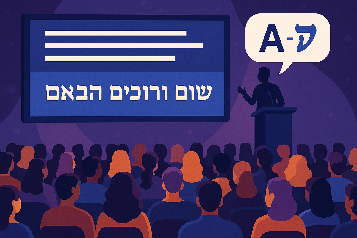 Real-Time Hebrew Translation for Live Events
